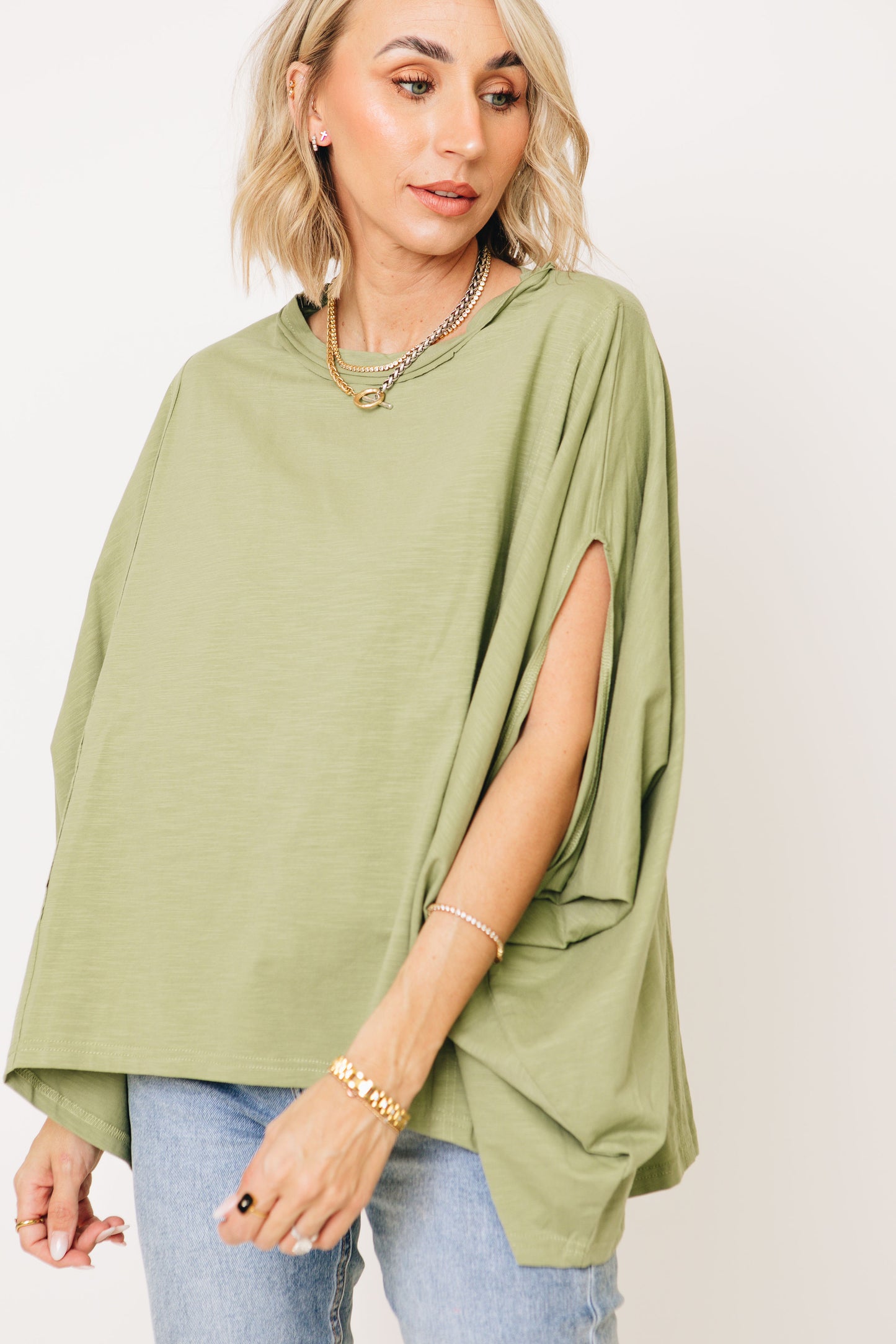 Blair Round Boat Neck Oversized Knit Top (S-3XL)