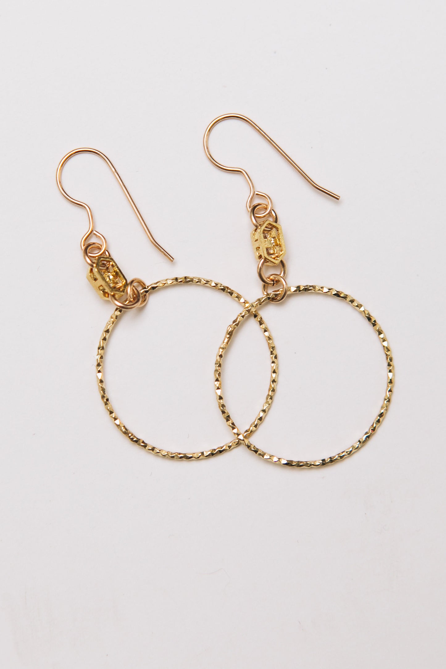 Kelly - Earrings with Laser Cut Circles and CZ Connectors