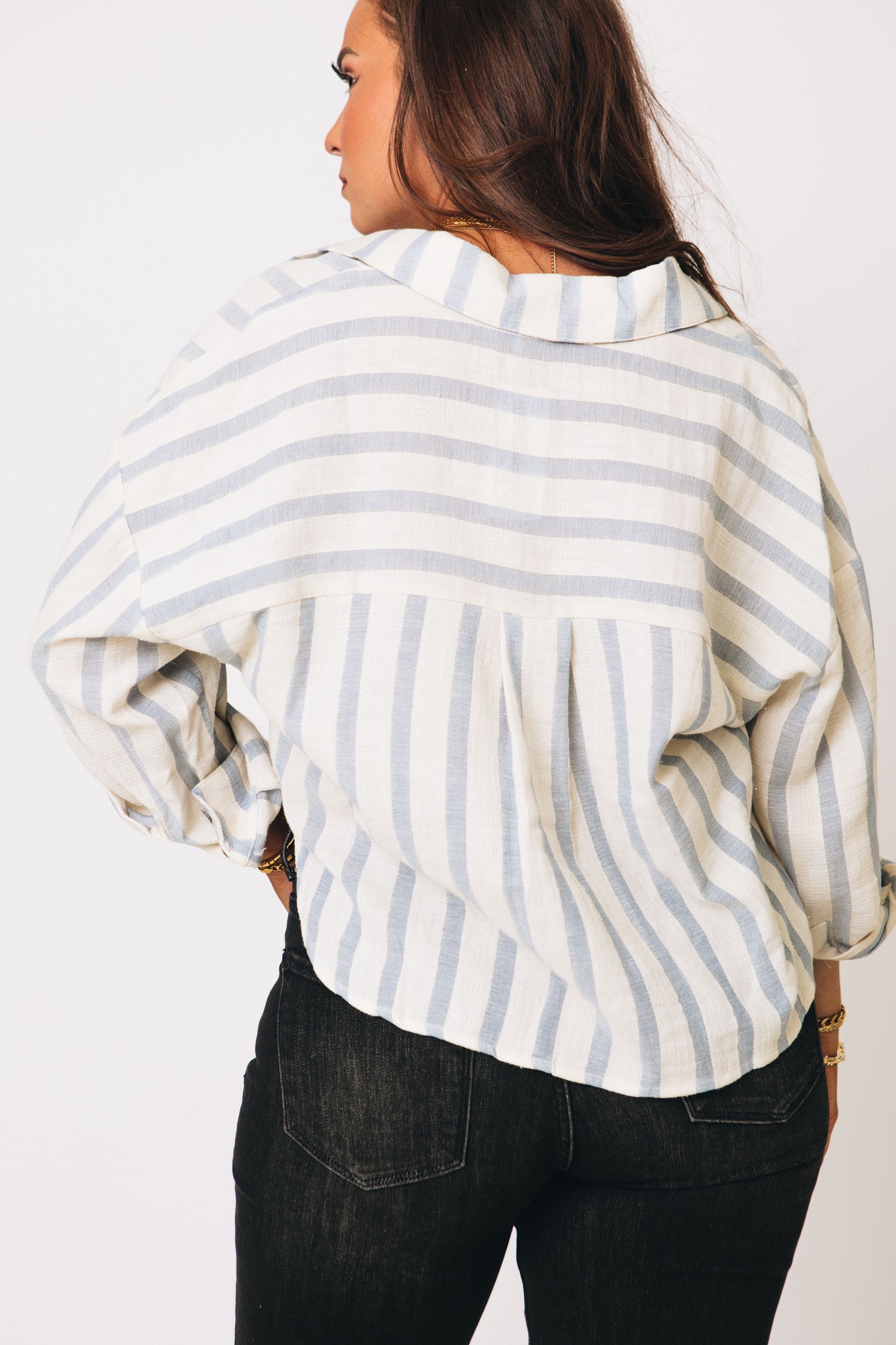 Stripe Button Down Shirt (S-L)
