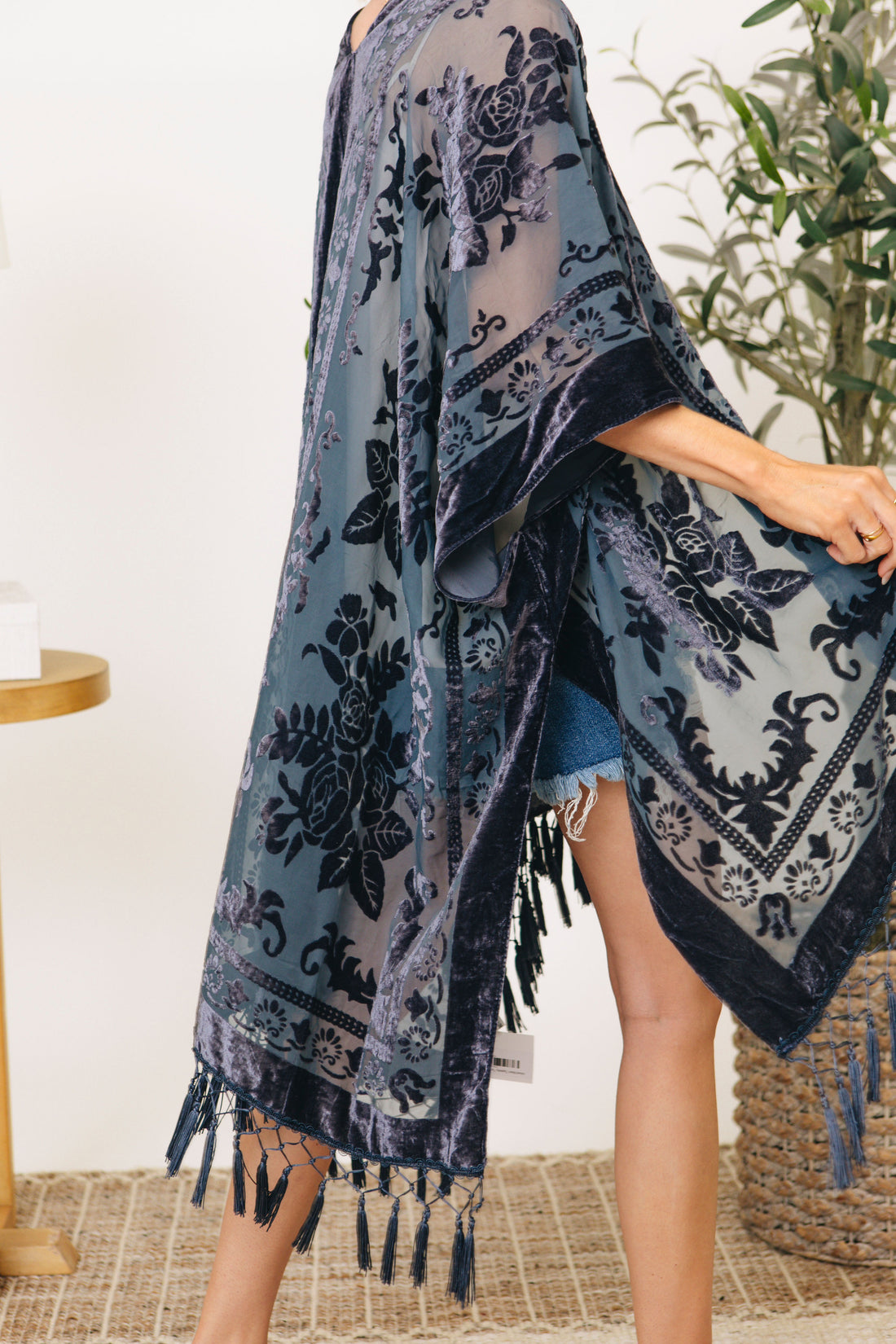 Velvet Burnout Tapestry Kimono (S-3XL)