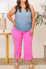 RESTOCKED - Pink Paradise High Rise Wide Leg Jeans (0-22W)