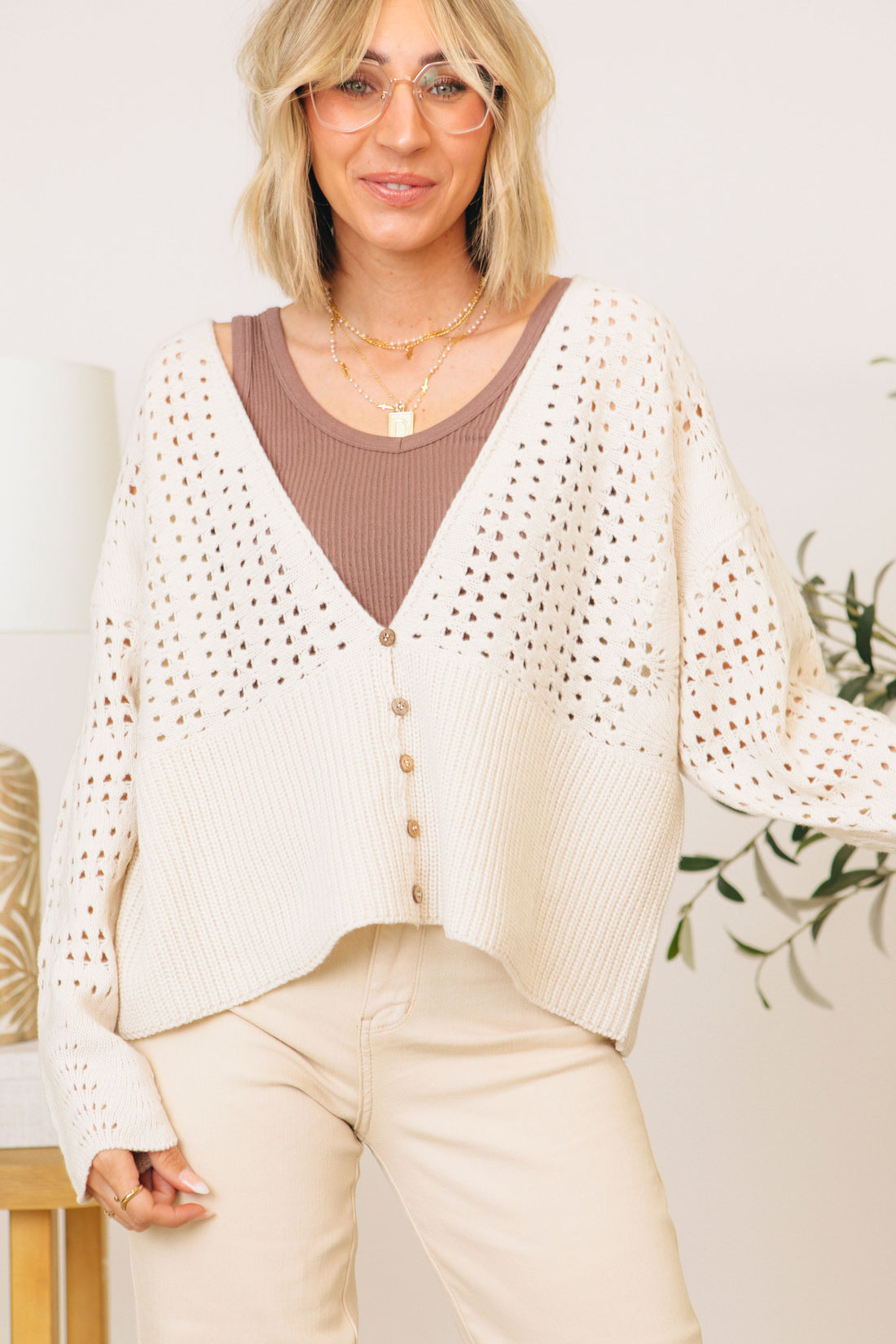 Hollow Out Knitted Cardigan (S-3XL)