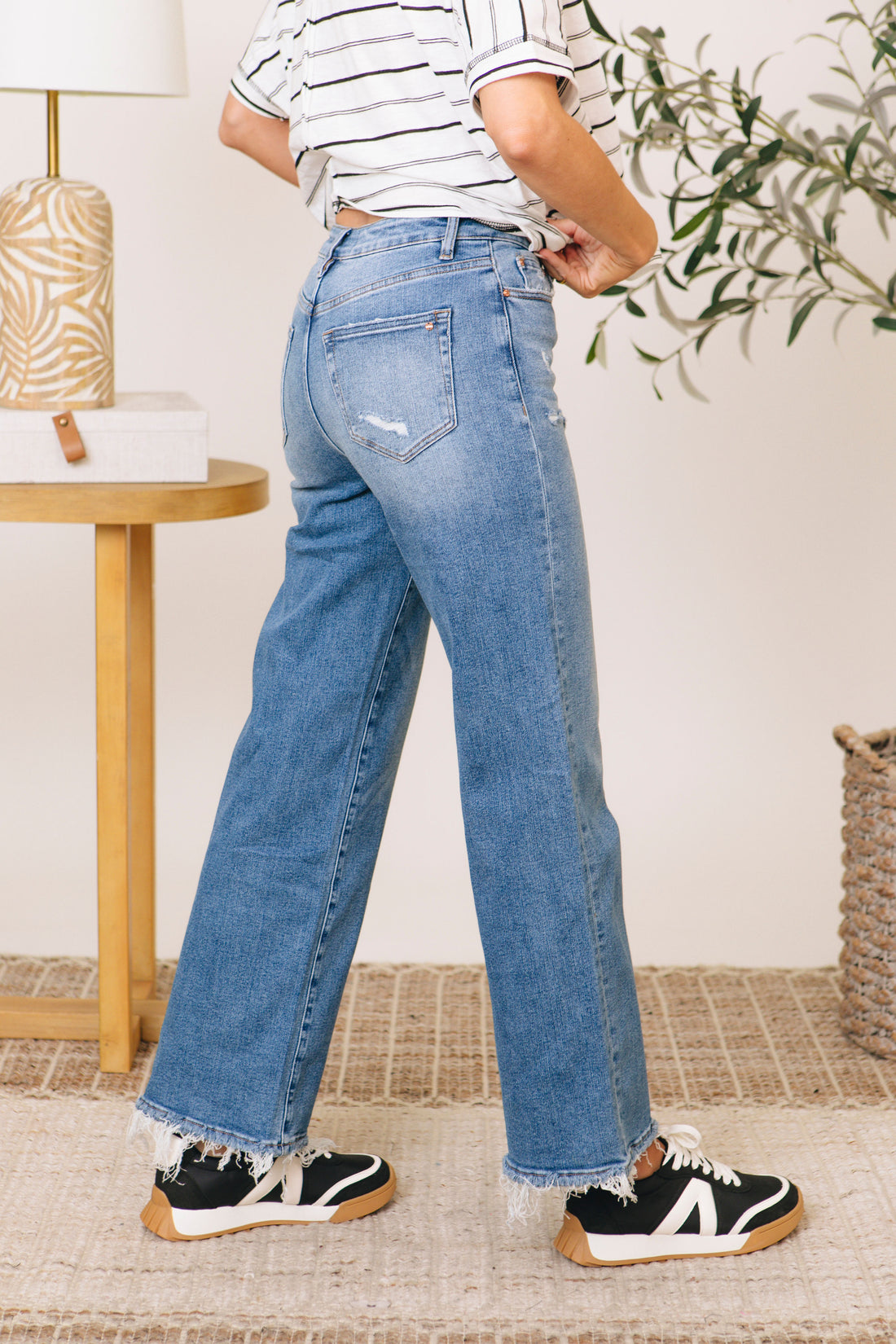 Mica Denim - Stretchy Super High Rise Wide Leg Jeans (0-15)