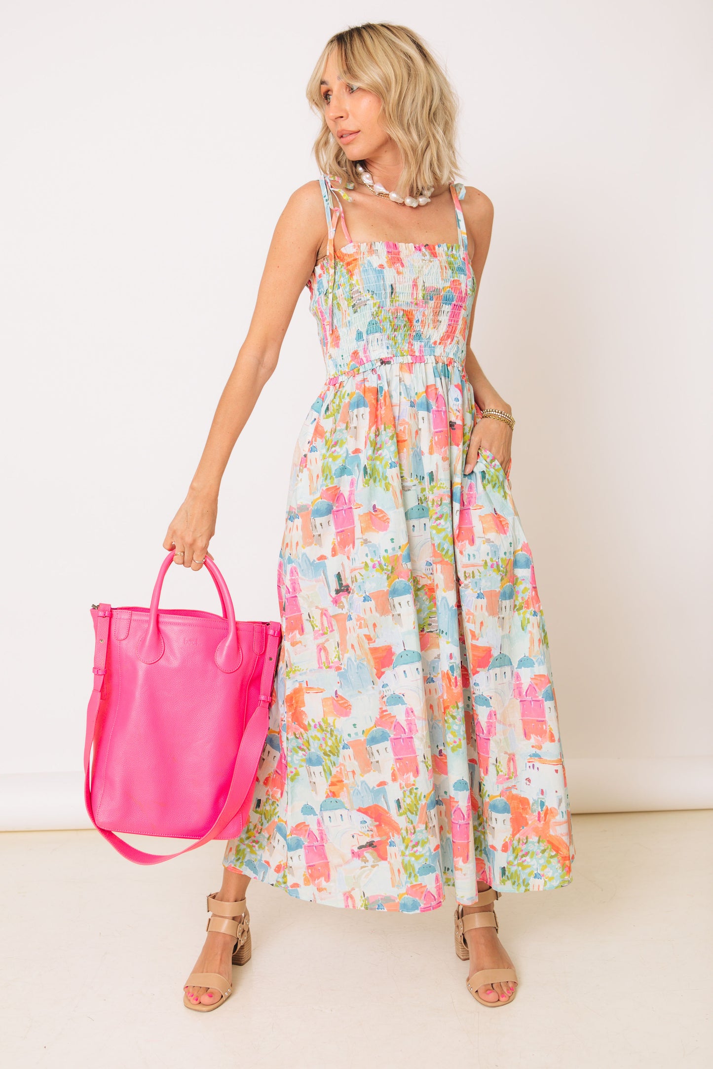 When in Rome - Water Color Vacation Dress (S-L)