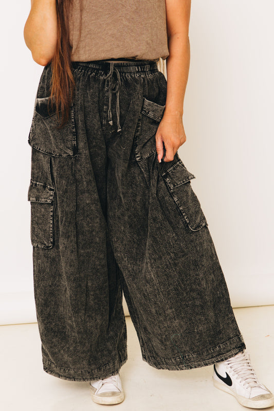 Y2K Munthe and Simonsen Tie Dye Wide Trousers Y2k Cargo 