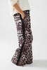 Wide Leopard Pants with Satin Side Stripe (S-L)