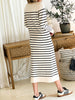 The Emily Knit Striped Sweater Dress S-XL