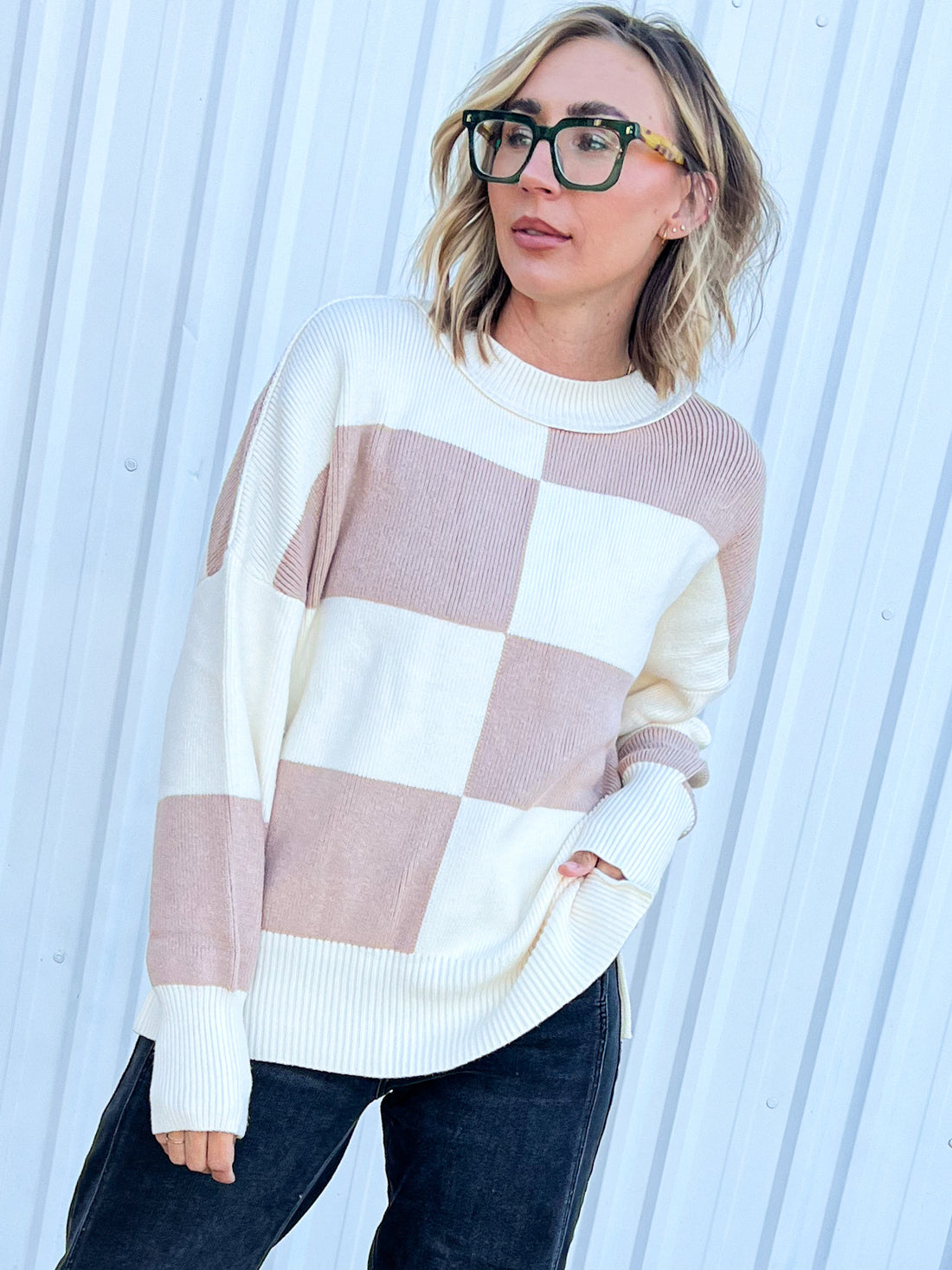 Louis The Large Checkered Long Sleeve Sweater (S-2XL)