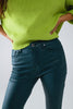 Tillie Faux Leather Teal Skinny Pants (XS-XL)