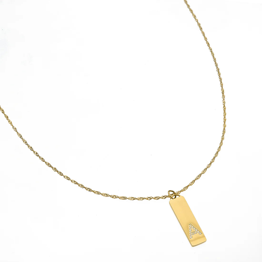 Pre-sale - Waterproof Initial Bar Necklace