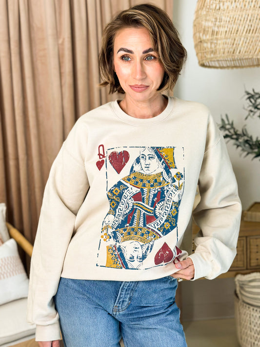 Next Drop Ships 1/24/25 - Queen of Hearts Sweatshirt (S-3XL)