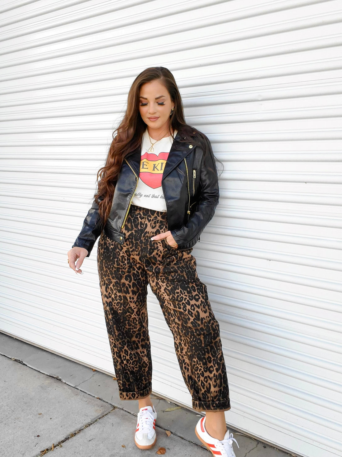 Pre-Order for 12/2/24 - CAT Comfort Stretch Leopard Loose Fit Barrel Leg Pants (S-XL)