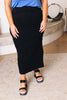 Mineral Washed Thermal Midi Skirt (S-3XL)