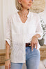 Button Down Long Sleeve Eyelet Top (S-3XL)