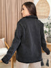 Moon Single-Breasted Washed Fleece Jacket