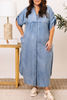 RESTOCKED - Gigi Short Sleeve Chambray Denim Maxi Dress (S-3XL)