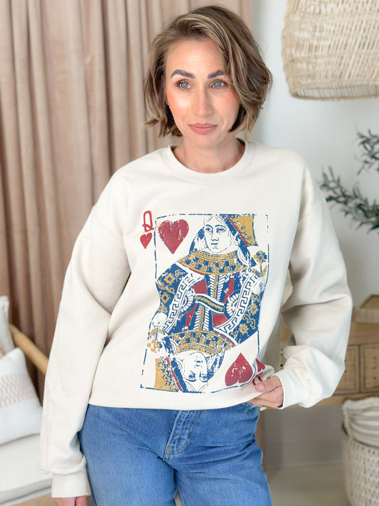 Next Drop Ships 2/7/25 - Queen of Hearts Sweatshirt (S-3XL)