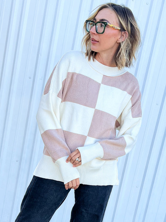 Louis The Large Checkered Long Sleeve Sweater (S-2XL)