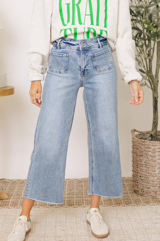 RESTOCKED! Mica Trendsetter Cropped Wide Leg Jeans (0-22W)