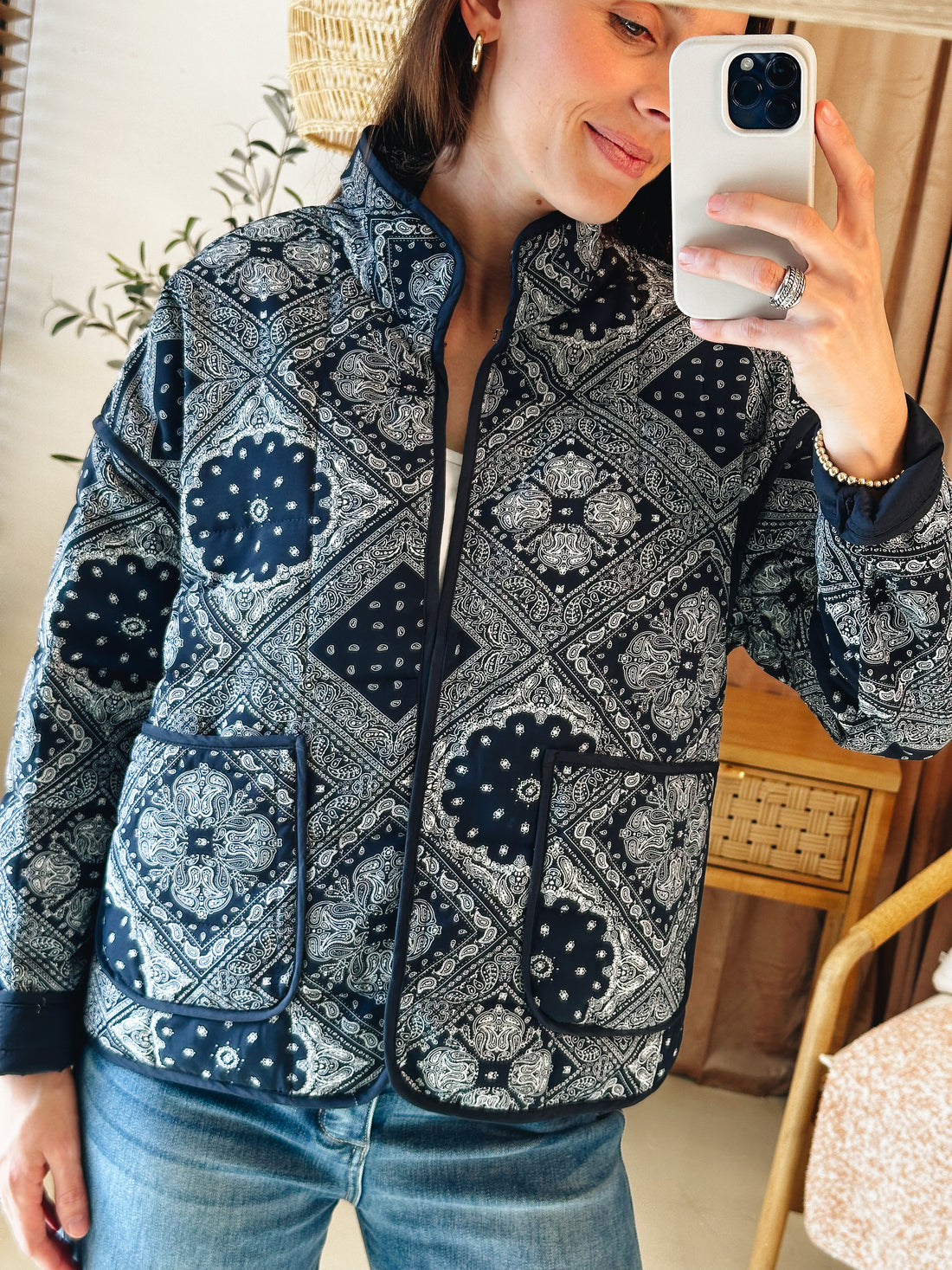 Paisley Quilted Jacket (S-3XL)