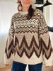 Fairisle Loose Fit Sweater Top (S-3XL)