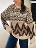 Fairisle Loose Fit Sweater Top (S-3XL)