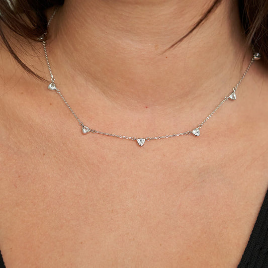 Pre-sale - Silver CZ Drop Necklace