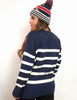 The  Amelia Navy  Oversized   Knit Sweater (S-L)