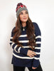 The  Amelia Navy  Oversized   Knit Sweater (S-L)