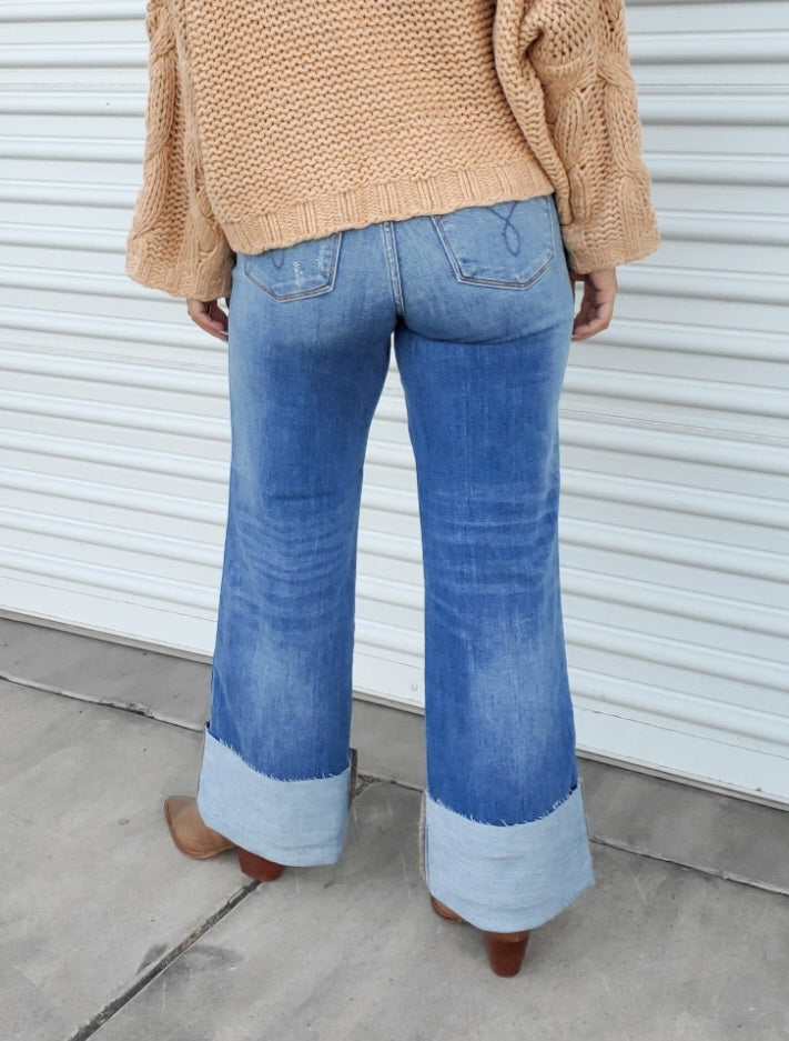 Dreamy Judy Blue High Waist Wide Leg Jeans