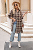 Mandy Plaid Collared Neck Long Sleeve Versatile Shirt Dress