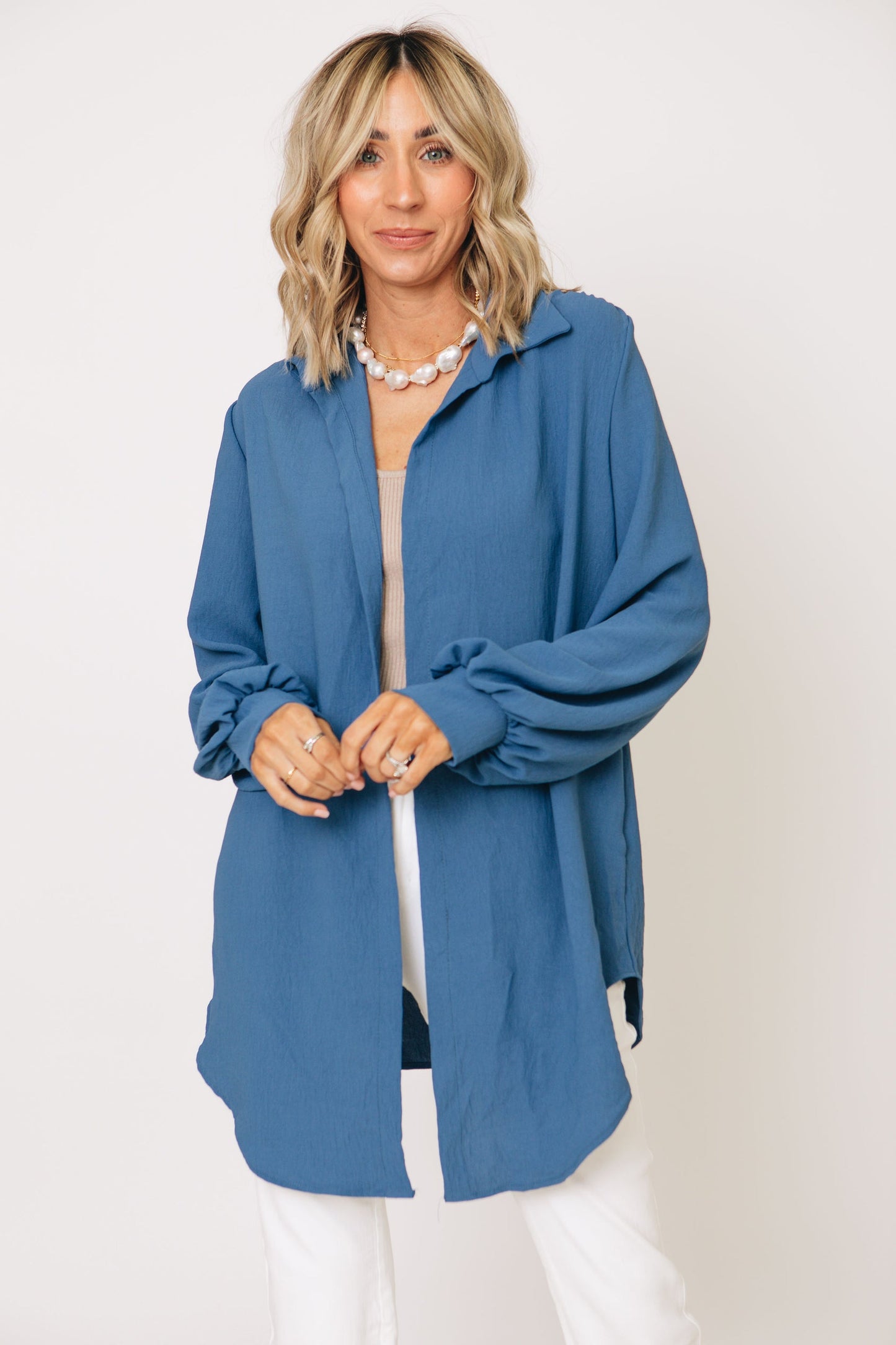 Loose Fit Tie Front Cardigan (S-3XL)