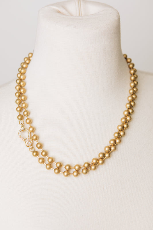 Oak & Ivy - Waterproof Large Ball Chain with Pave Clasp