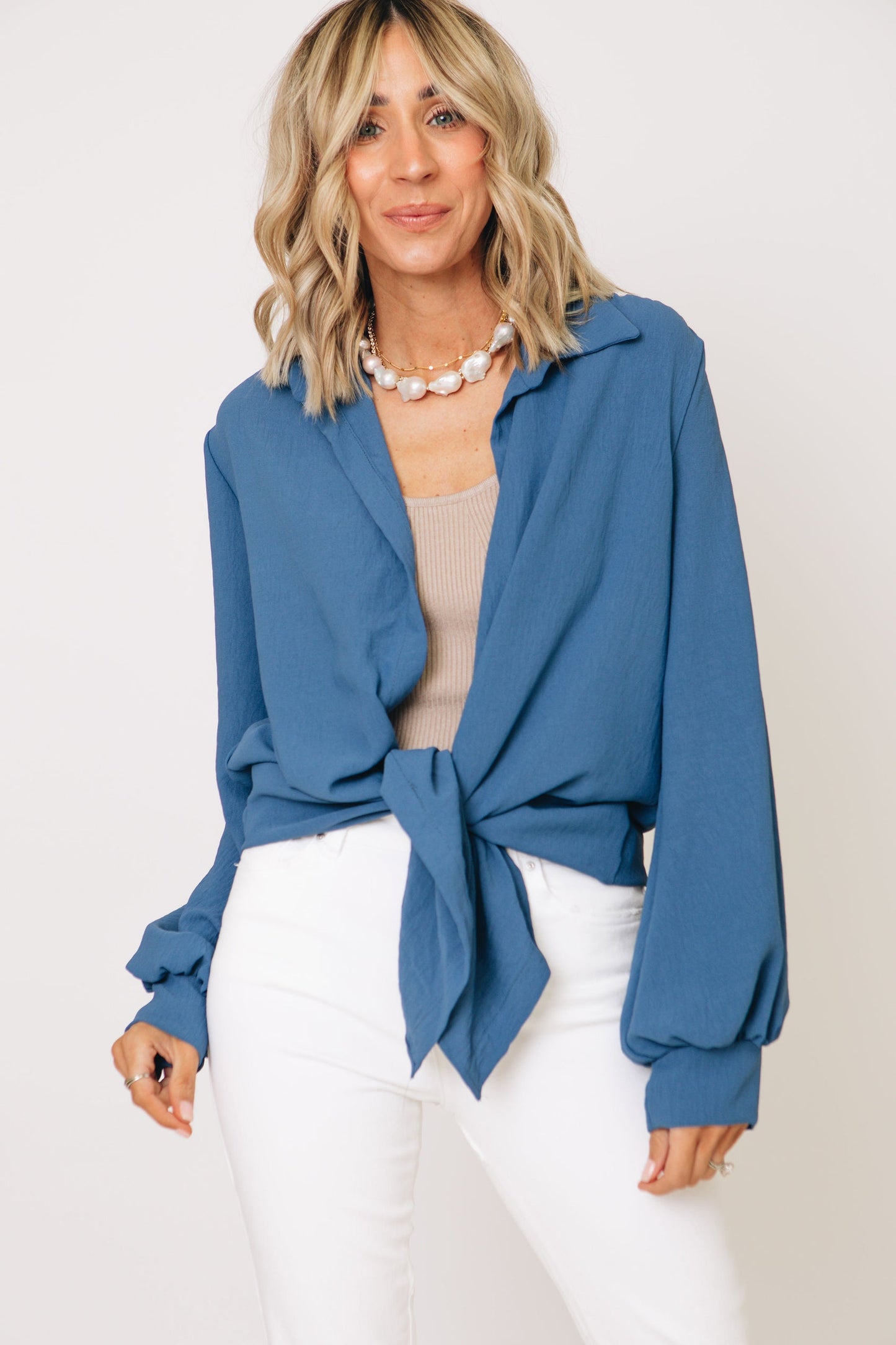 Loose Fit Tie Front Cardigan (S-3XL)