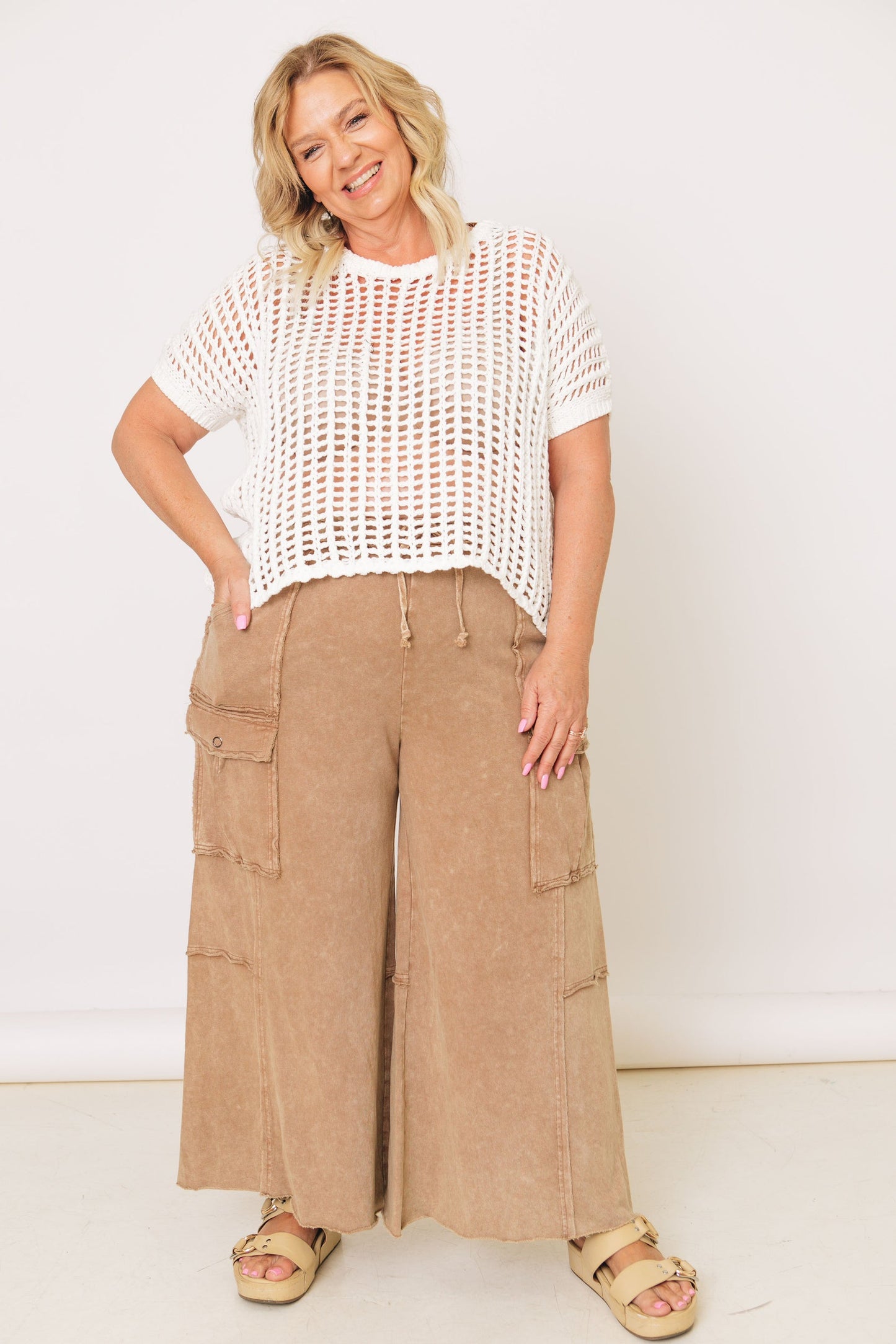RESTOCKED - Easel Easy Pants, French Terry Cargo Pull On (Fit S-2XL)