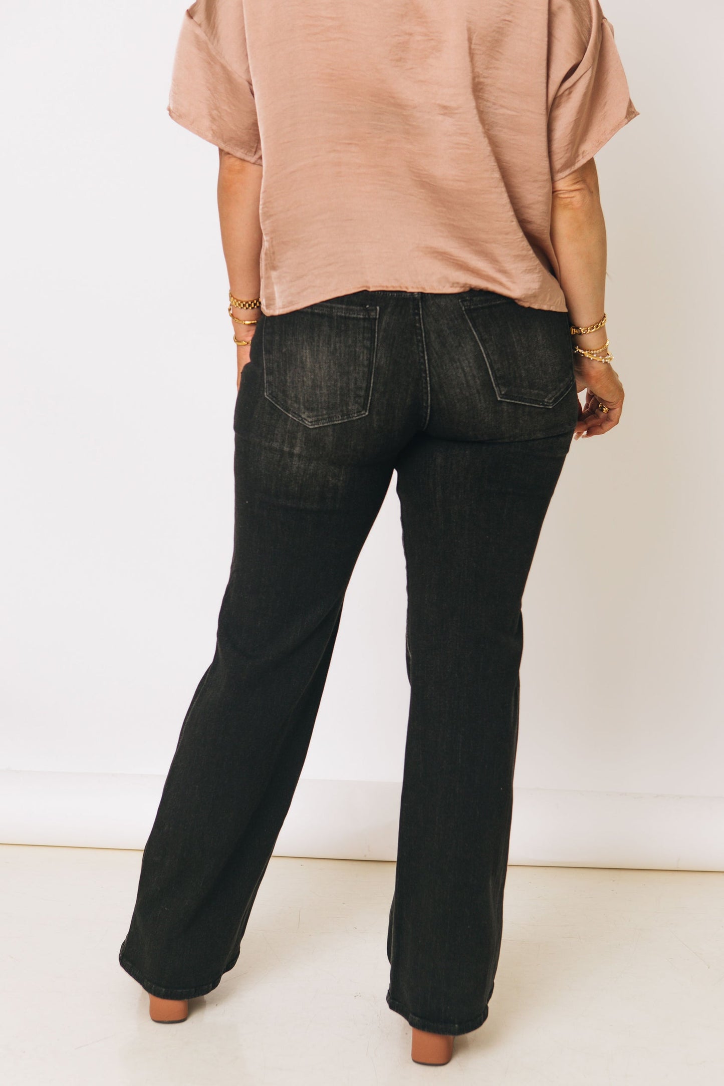 Risen - Steph's #1 Favorite Jeans EVER Black Wide Leg Jeans (0-3XL)