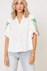 Garden Party Embroidered Puff Sleeve Top (XS-XL)