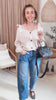 Annie Wear Mid Rise Barrel Leg Jeans with Pockets