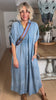 RESTOCKED - Gigi Short Sleeve Chambray Denim Maxi Dress (S-3XL)