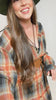 Mandy Plaid Collared Neck Long Sleeve Versatile Shirt Dress