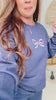 Navy Bow Graphic Sweatshirt (S-3XL)