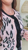 Pink Leopard Ribbon Tie Cardigan