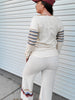 Blankie Color Stripe Mix Soft Sweater Pants (S-L)