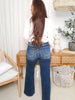 Lani RISEN Full Size High Rise Distressed Wide Leg Jeans (0-3XL)