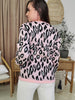 Pink Leopard Ribbon Tie Cardigan