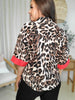 Leopard Shirt With Red Contrast Detail (S-L)