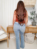 Cassie Full Size High Rise Frayed Hem Flare Jeans (0-3XL)