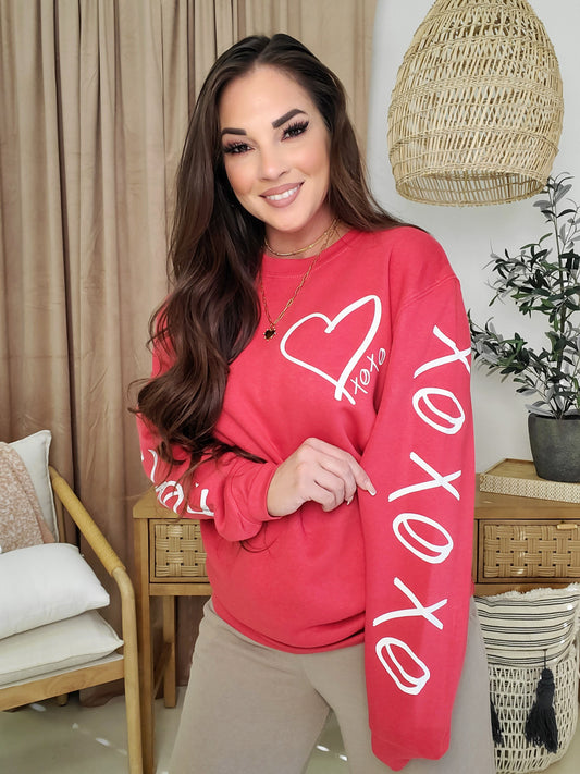 Hugs and Kisses Graphic Sweatshirt (S-3XL)