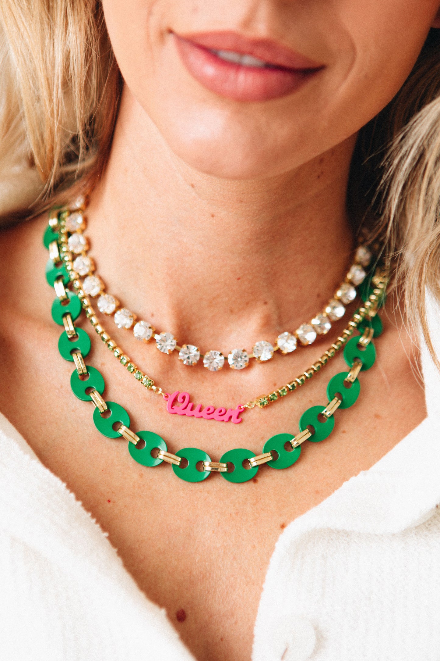 Ivy Exclusive - Your Daily Affirmation  Enamel and Tennis Necklace