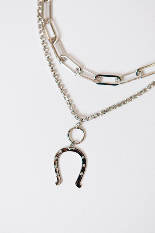 Ivy Exclusive - Luck Of The Draw Horseshoe Layered Necklace